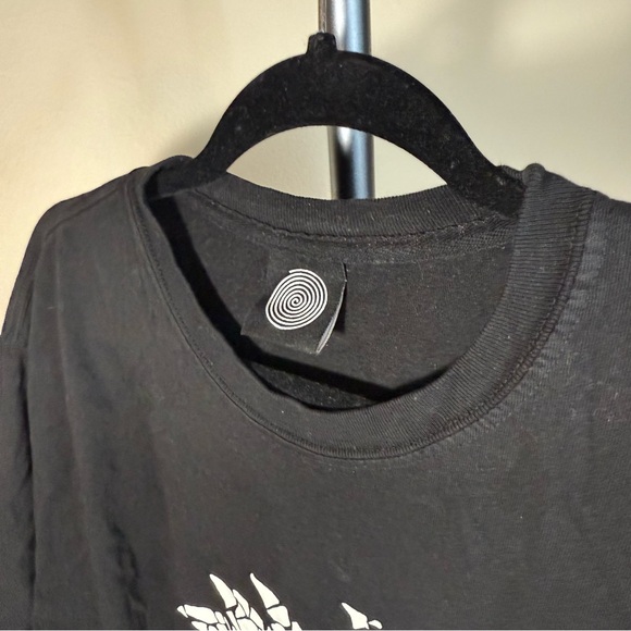 Black Graphic T-Shirt with White Design - Picture 3 of 7